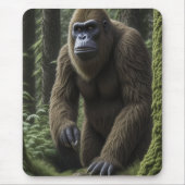 Tapis De Souris Bigfoot Sasquatch Squatch par un arbre (Devant)