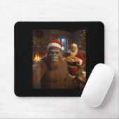Tapis De Souris Bigfoot Selfie With Santa Claus Funny Christmas Me (Avec souris)
