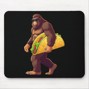 Tapis De Souris Bigfoot transportant Taco Funny Taco Lover Boys Ho