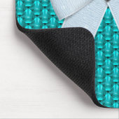 Tapis De Souris Bijou et arc bleu vert imprimés de Faux de coeur (Coin)