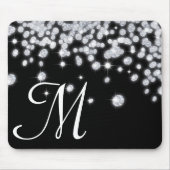 Tapis De Souris Bijoux en diamant Bijoux Monogramme Souris initial (Devant)