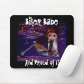 Tapis De Souris Biker Babe Mousepad (Avec souris)