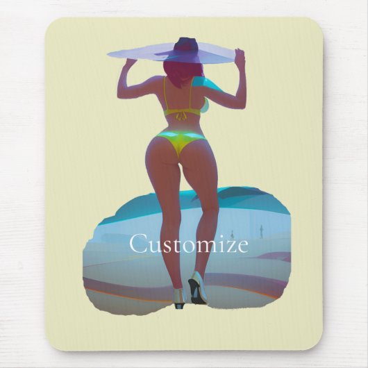 Tapis De Souris Bikini Booty Beach Girl Thunder_Cove (Devant)