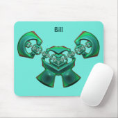 Tapis De Souris BILL~ vert multiple ~ BIZARRE fractal ~ (Avec souris)