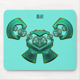 Tapis De Souris BILL~ vert multiple ~ BIZARRE fractal ~