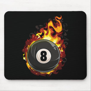 Tapis De Souris Billard 8 Ball Player Pool Billard Snooker Cue