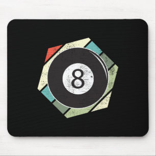 Tapis De Souris Billard 8 Ball Retro Love Pour Le Billard Sport