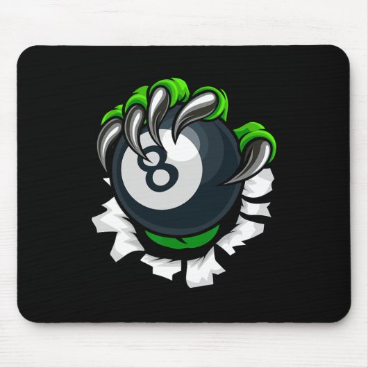 Tapis De Souris Billard amusant ongles Art Billard Jouer Piscine P (Devant)