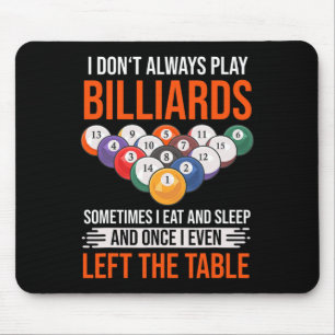 Tapis De Souris Billard Drôle Dit Avec Table De Billard Pour Billi