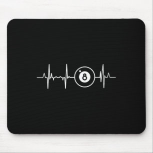 Tapis De Souris Billard Heartbeat 8 Ball Heartline Pool Billard