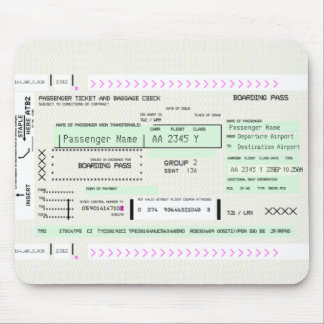 Tapis De Souris Billet d'avion Passe d'embarquement personnalisabl
