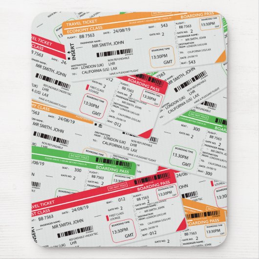 Tapis De Souris Billets avion (Devant)