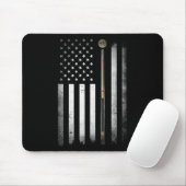 Tapis De Souris Billiard Pool Player Table États-Unis drapeau amér (Avec souris)