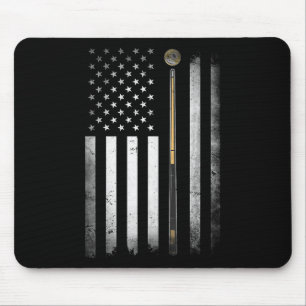 Tapis De Souris Billiard Pool Player Table États-Unis drapeau amér