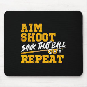 Tapis De Souris Billiards Objectif Tirer Sink Cette Balle Répéter 