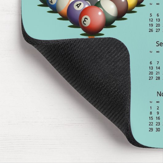 Tapis De Souris Billiards Pool 2026 Calendar Mousepad (Coin)