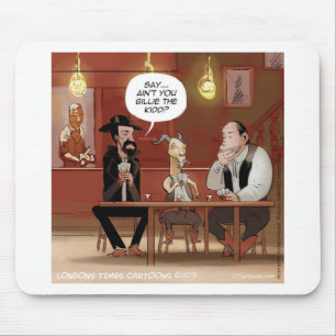 Tapis De Souris Billy The Kid ? Dessin Animé de Chèvre Drôle