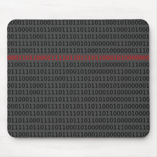 Tapis De Souris Binary Computer Code Programmeur Enseignant 0 et 1 (Devant)