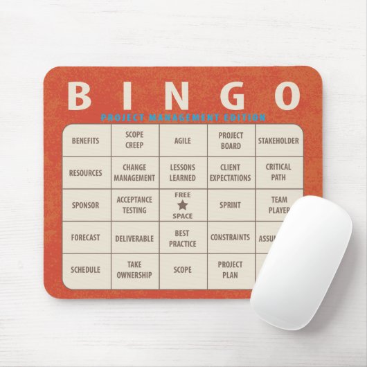 Tapis De Souris Bingo Project Management Edition (Avec souris)