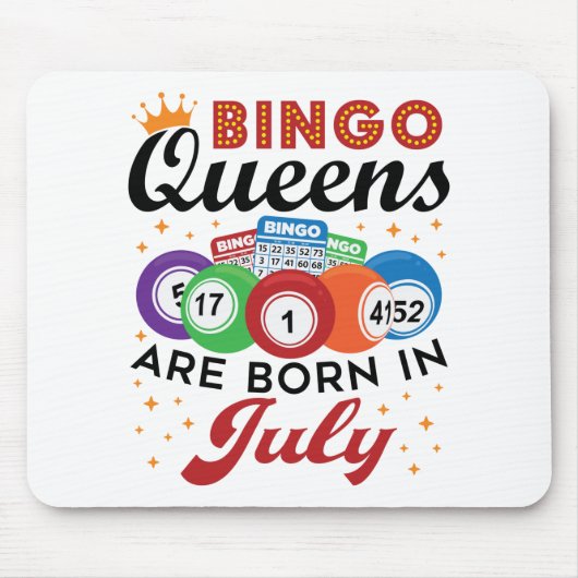 Tapis De Souris Bingo Queens Are Born in July (Devant)