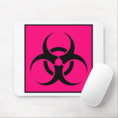 Tapis De Souris Bio risque ou rose de avertissement de symbole de (Avec souris)