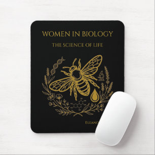 Tapis De Souris Biologie Abeille Hélice d'ADN dorée Femmes dans