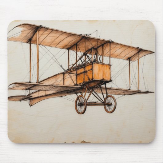 Tapis De Souris Biplan vintage (Devant)