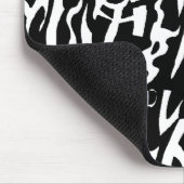 Tapis De Souris "Bird Creature" B&W Abstrait (Coin)