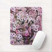Tapis De Souris BIRD NEST, blanc rouge rose violet (Avec souris)