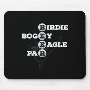 Tapis De Souris Birdie Bogey Eagle Par Beer Golf Ball Funny Golfeu
