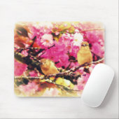 Tapis De Souris Birdies de fleur (Avec souris)