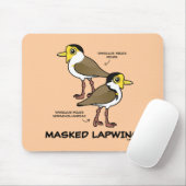 Tapis De Souris Birdorable a masqué la sous-espèce de vanneau (Avec souris)