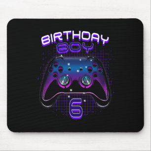 Tapis De Souris Birthday Boy 6 Contrôleur de jeu vidéo Gamer 6th B