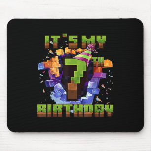 Tapis De Souris Birthday Boy Shirt It My 7th Birthday Video Game