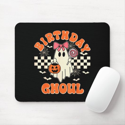 Tapis De Souris Birthday Ghoul Soky Season Groovy Halloween Kids G (Avec souris)