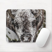Tapis De Souris Bison couvert de neige Yellowstone (Avec souris)