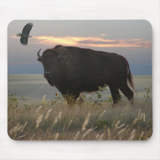 Tapis De Souris Bison/Eagle Mousepad (Devant)