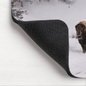 Tapis De Souris Bison en hiver (Coin)