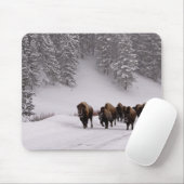 Tapis De Souris Bison en hiver (Avec souris)