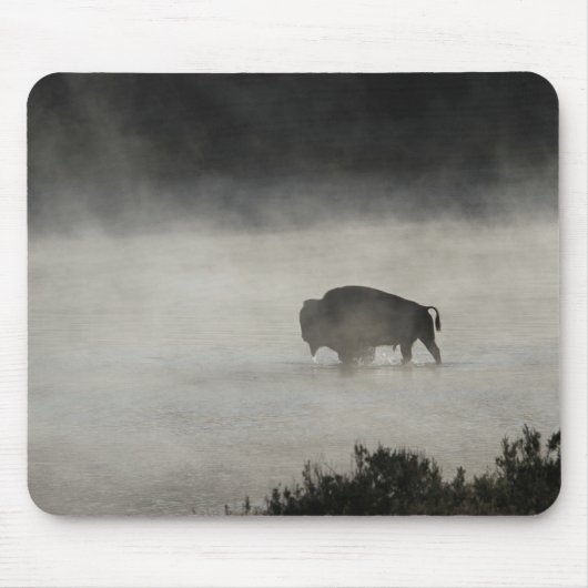 Tapis De Souris Bison en hiver Yellowstone (Devant)