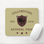 Tapis De Souris Bison Parc national de Yellowstone (Avec souris)