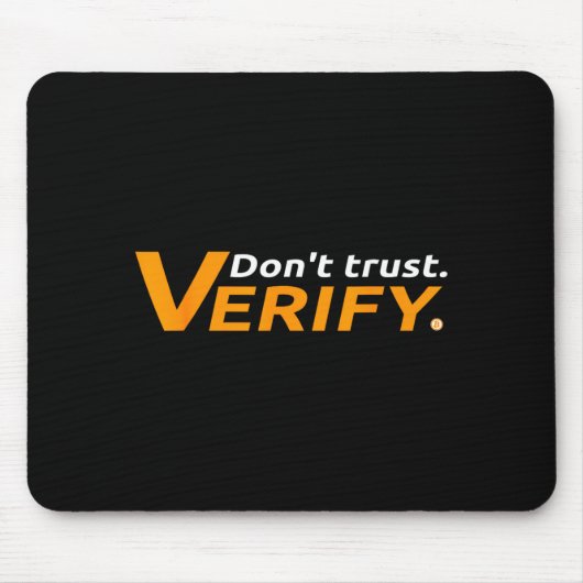 Tapis De Souris Bitcoin And Crypto As Money Payment - Don't Trust, (Devant)