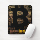 Tapis De Souris Bitcoin logo graphique (Avec souris)