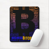Tapis De Souris Bitcoin logo graphique (Avec souris)