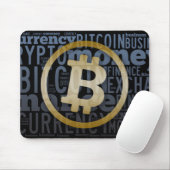 Tapis De Souris Bitcoin logo graphique (Avec souris)