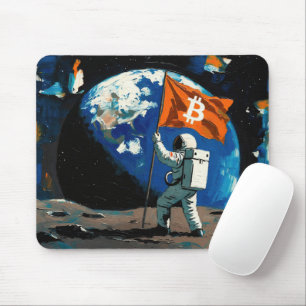 Tapis De Souris "Bitcoin Moon" Peinture à l'huile #4