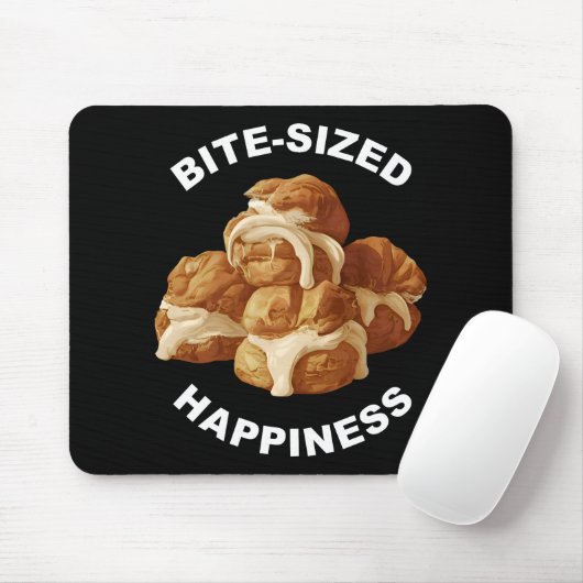 Tapis De Souris Bite Sized Bonheur Profiteroles (Avec souris)
