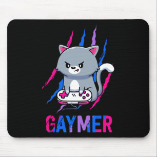 Tapis De Souris Biual Gaymer Geek Pride Lgbt Vidéo Amateurs de jeu