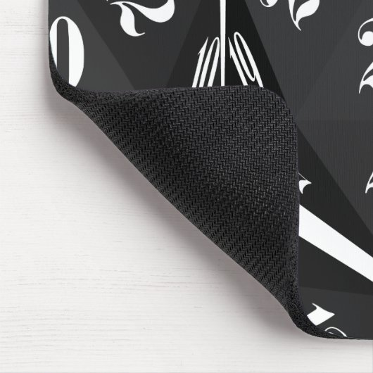 Tapis De Souris Black-20-Sided-Dice-Pattern (Coin)