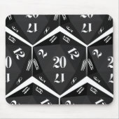 Tapis De Souris Black-20-Sided-Dice-Pattern (Devant)